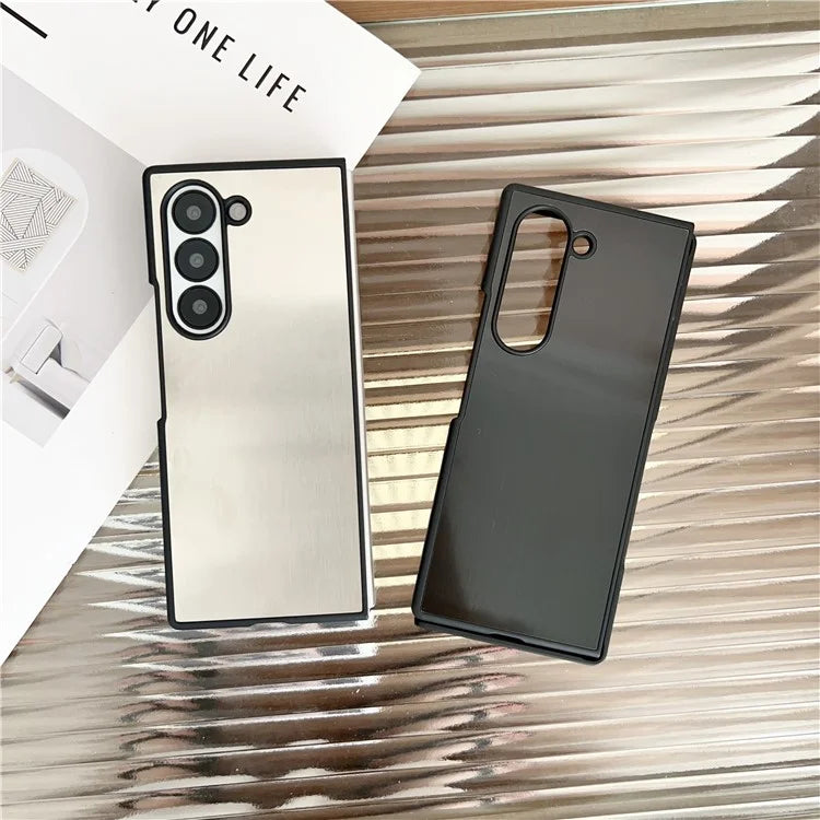 For Samsung Galaxy Z Fold6 5G Case Anti-Drop Stainless Steel + PC Protective Phone Cover