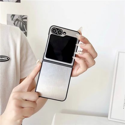 For Samsung Galaxy Z Flip6 5G Case Protective Stainless Steel + PC Phone Cover