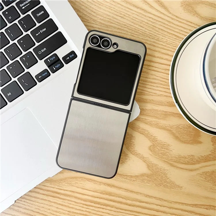 For Samsung Galaxy Z Flip6 5G Case Protective Stainless Steel + PC Phone Cover