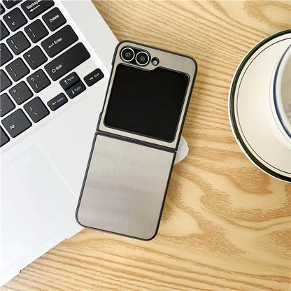 For Samsung Galaxy Z Flip6 5G Case Protective Stainless Steel + PC Phone Cover