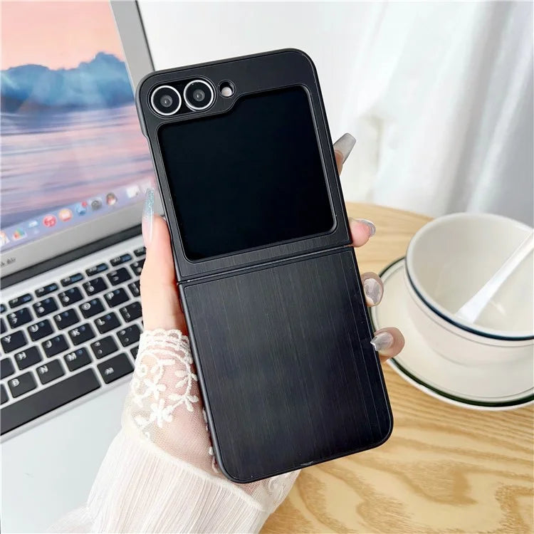 For Samsung Galaxy Z Flip6 5G Case Protective Stainless Steel + PC Phone Cover