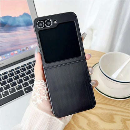 For Samsung Galaxy Z Flip6 5G Case Protective Stainless Steel + PC Phone Cover