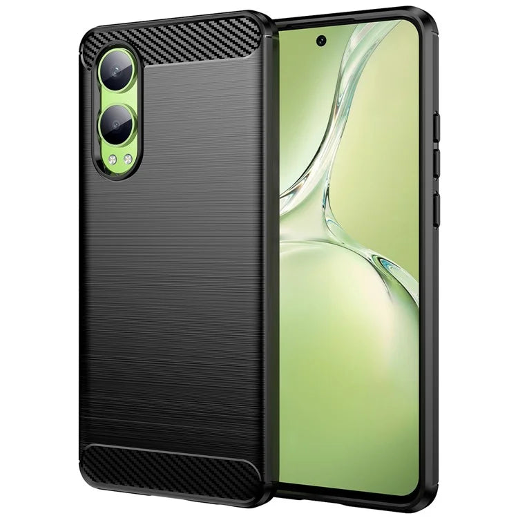 For Oppo K12x 5G (China) / OnePlus Nord CE4 Lite 5G Case Brushed TPU Phone Cover Carbon Fiber Texture