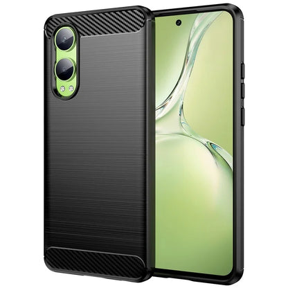 For Oppo K12x 5G (China) / OnePlus Nord CE4 Lite 5G Case Brushed TPU Phone Cover Carbon Fiber Texture