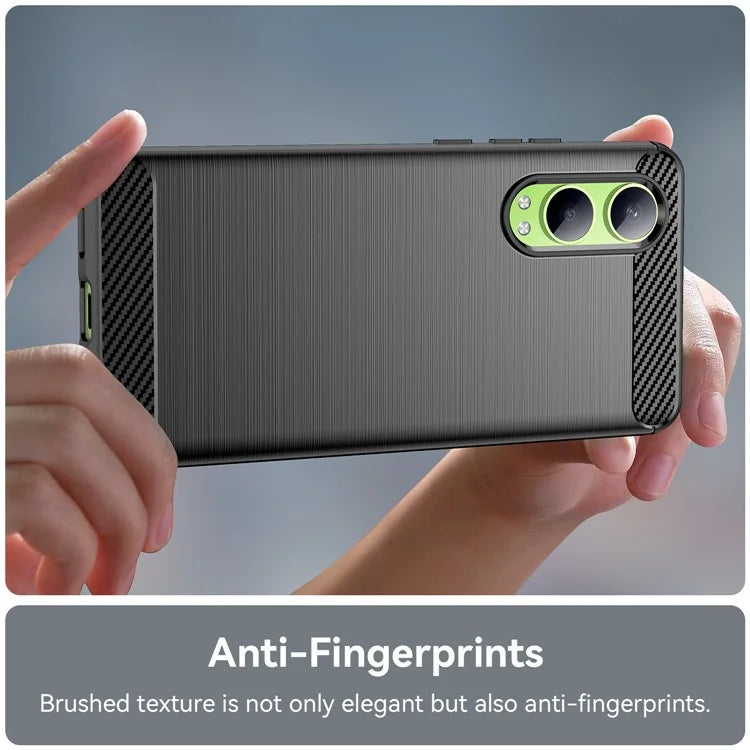 For Oppo K12x 5G (China) / OnePlus Nord CE4 Lite 5G Case Brushed TPU Phone Cover Carbon Fiber Texture