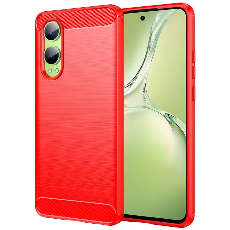 For Oppo K12x 5G (China) / OnePlus Nord CE4 Lite 5G Case Brushed TPU Phone Cover Carbon Fiber Texture