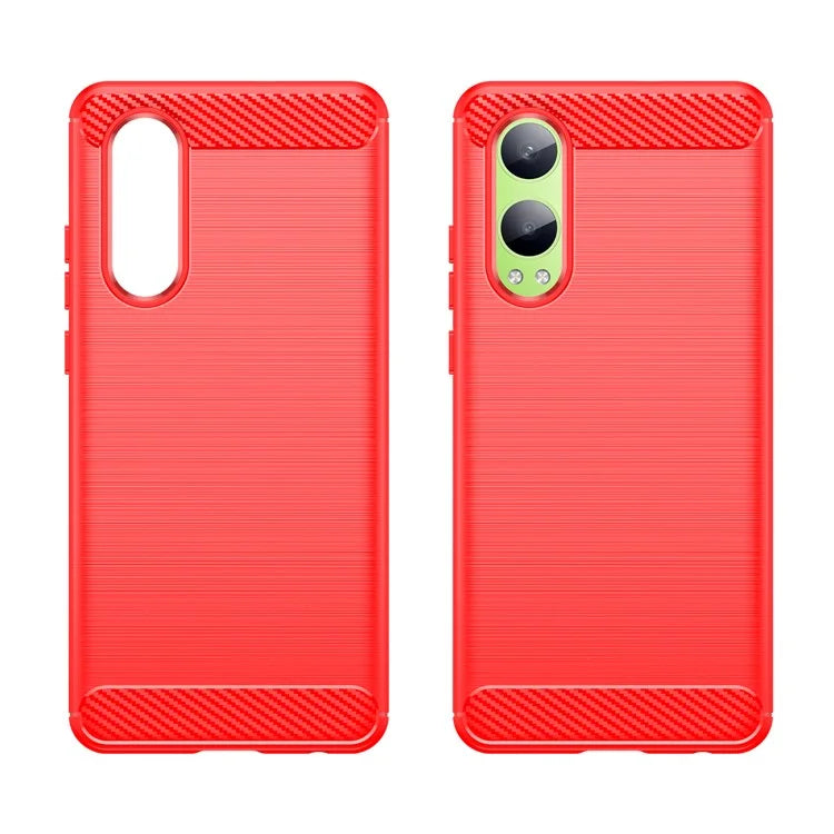 For Oppo K12x 5G (China) / OnePlus Nord CE4 Lite 5G Case Brushed TPU Phone Cover Carbon Fiber Texture