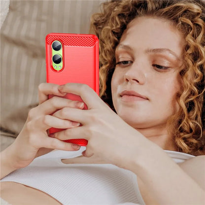 For Oppo K12x 5G (China) / OnePlus Nord CE4 Lite 5G Case Brushed TPU Phone Cover Carbon Fiber Texture
