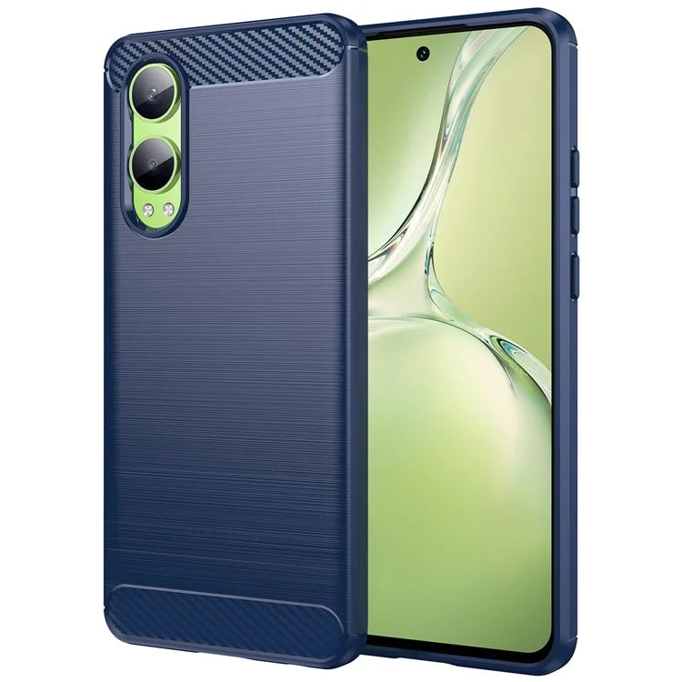 For Oppo K12x 5G (China) / OnePlus Nord CE4 Lite 5G Case Brushed TPU Phone Cover Carbon Fiber Texture