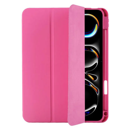 For iPad Pro 11 (2024) Protective Case PU Leather Tri-Fold Stand Tablet Cover