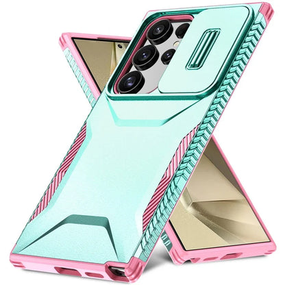 For Samsung Galaxy S24 Ultra Case with Slide Camera Guard PC+TPU Anti-Slip Phone Cover