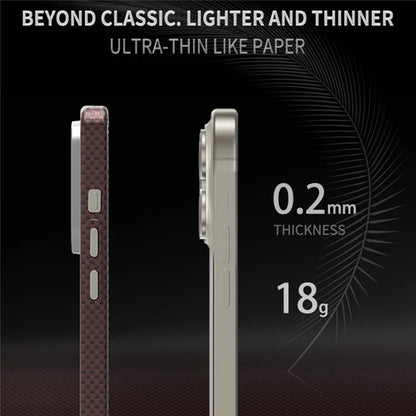 For iPhone 15 Pro Max Case Compatible with MagSafe Hard PC Phone Cover Carbon Fiber Pattern