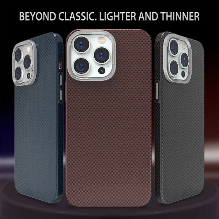 For iPhone 15 Pro Max Case Compatible with MagSafe Hard PC Phone Cover Carbon Fiber Pattern