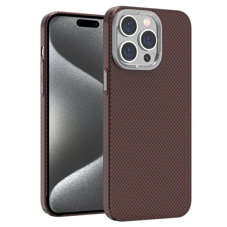 For iPhone 15 Pro Case Carbon Fiber Pattern Hard PC Phone Cover Compatible with MagSafe