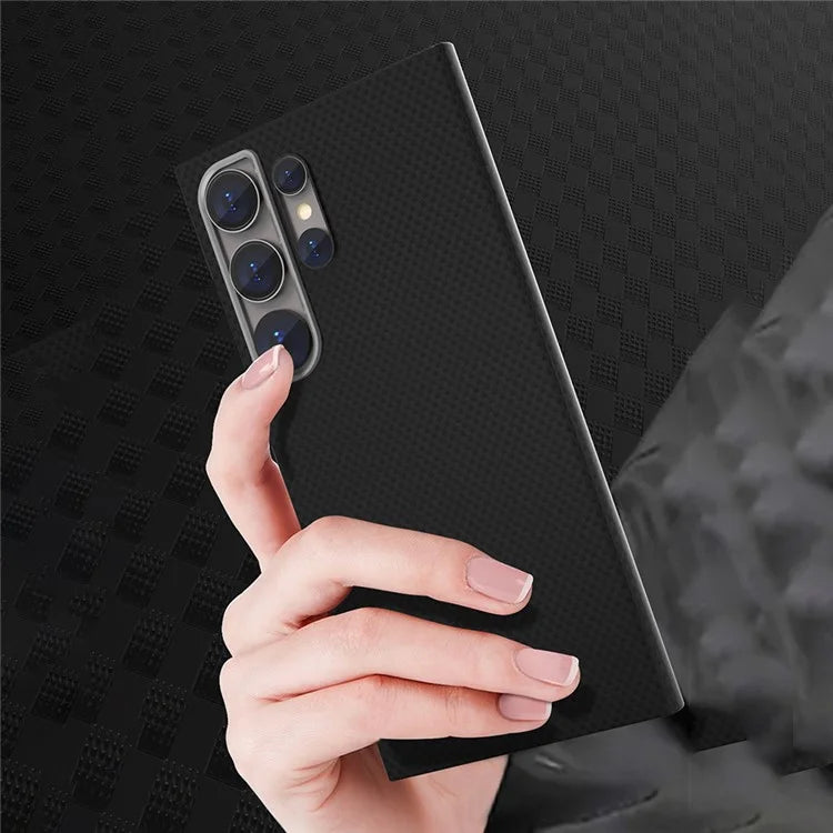For Samsung Galaxy S24 Ultra Case Compatible with MagSafe Carbon Fiber Pattern Hard PC Phone Cover