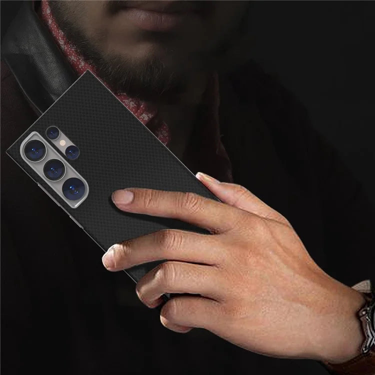 For Samsung Galaxy S24 Ultra Case Compatible with MagSafe Carbon Fiber Pattern Hard PC Phone Cover