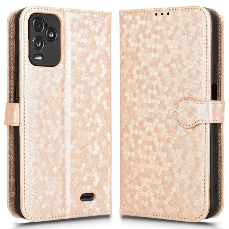 For BLU View 5 Pro Wallet Case Dot Pattern Imprint PU Leather Phone Cover