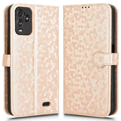 For BLU View 5 Pro Wallet Case Dot Pattern Imprint PU Leather Phone Cover