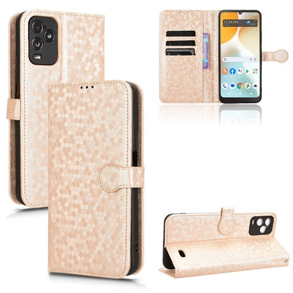 For BLU View 5 Pro Wallet Case Dot Pattern Imprint PU Leather Phone Cover