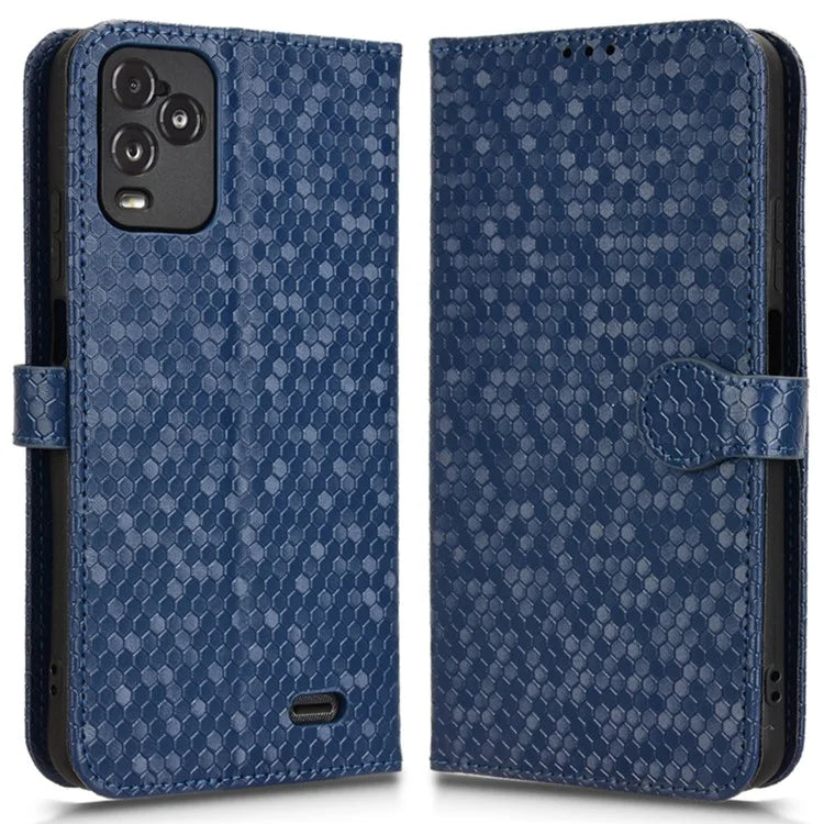 For BLU View 5 Pro Wallet Case Dot Pattern Imprint PU Leather Phone Cover