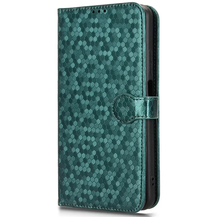 For BLU View 5 Pro Wallet Case Dot Pattern Imprint PU Leather Phone Cover