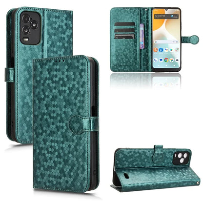 For BLU View 5 Pro Wallet Case Dot Pattern Imprint PU Leather Phone Cover