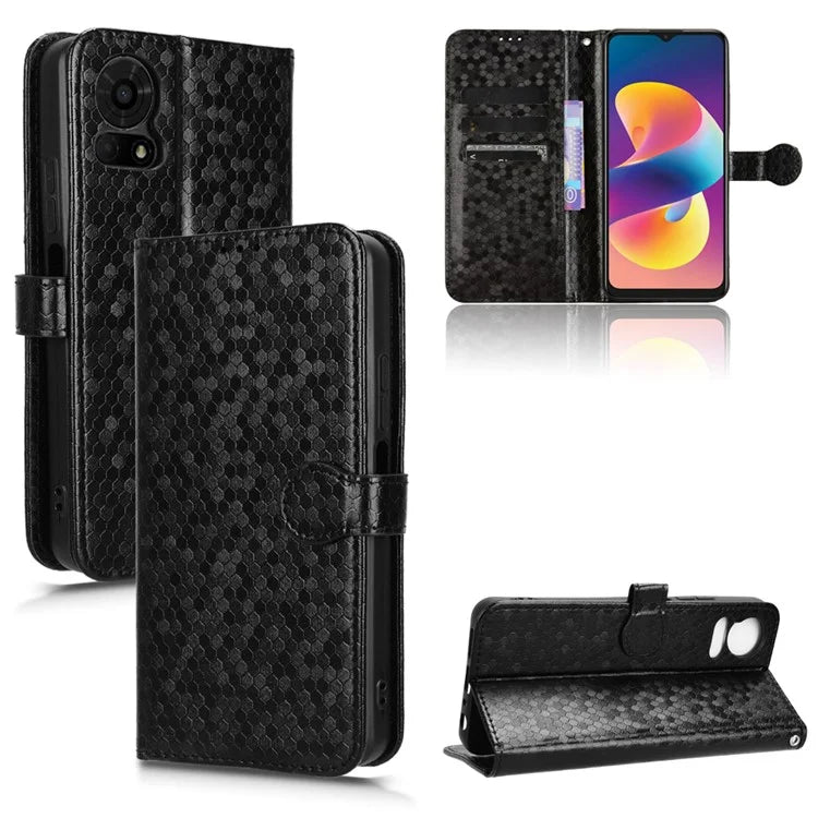 For TCL 50 LE T510SPP Case PU Leather Wallet Phone Cover with Dot Pattern Imprint