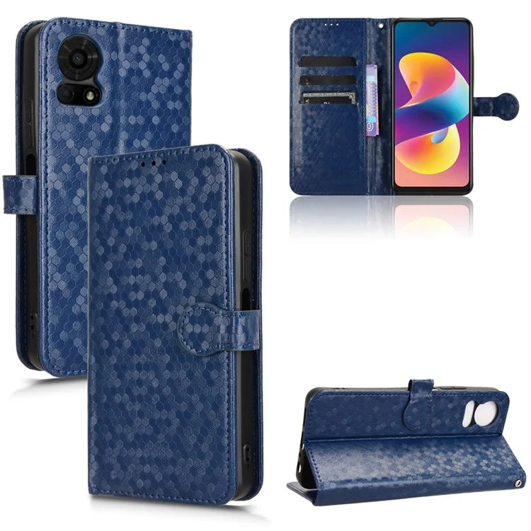 For TCL 50 LE T510SPP Case PU Leather Wallet Phone Cover with Dot Pattern Imprint