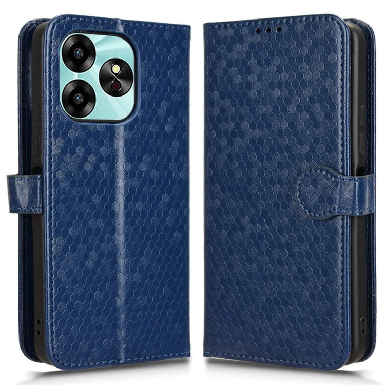 For Umidigi G6 Case Dot Pattern Imprint PU Leather Wallet Phone Cover