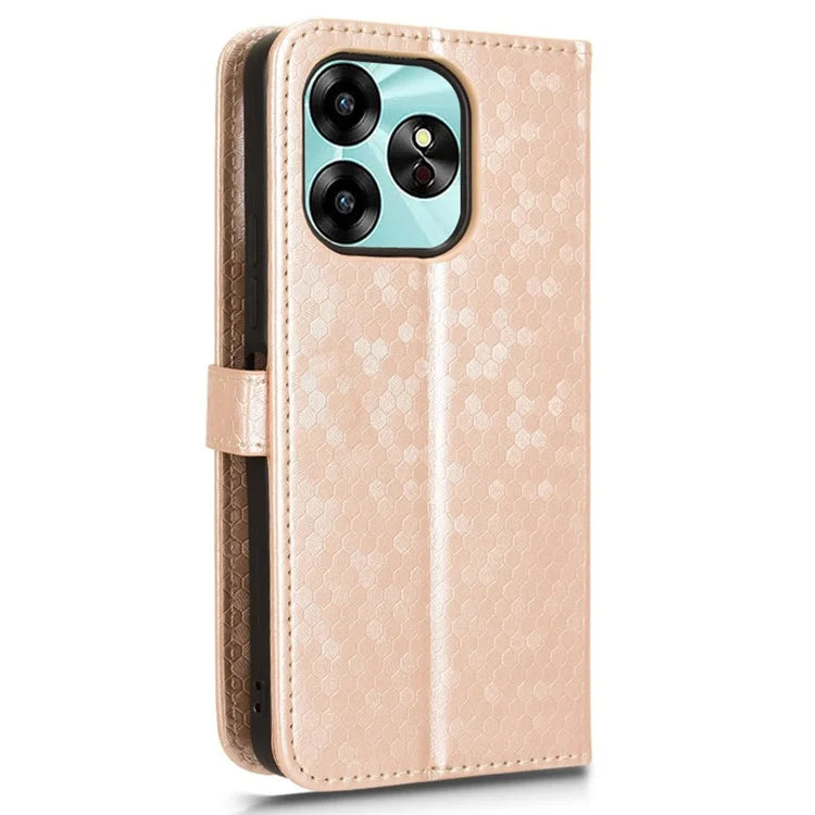For Umidigi G6 Case Dot Pattern Imprint PU Leather Wallet Phone Cover