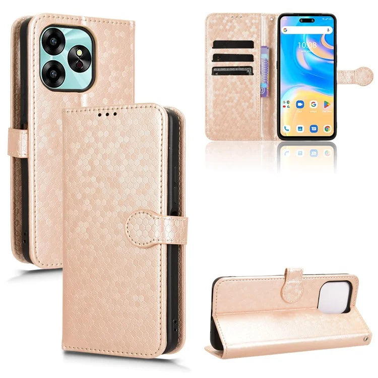 For Umidigi G6 Case Dot Pattern Imprint PU Leather Wallet Phone Cover
