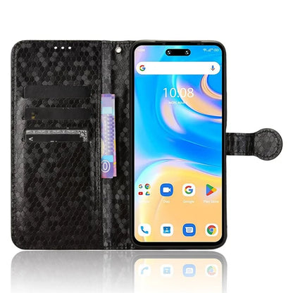 For Umidigi G6 Case Dot Pattern Imprint PU Leather Wallet Phone Cover
