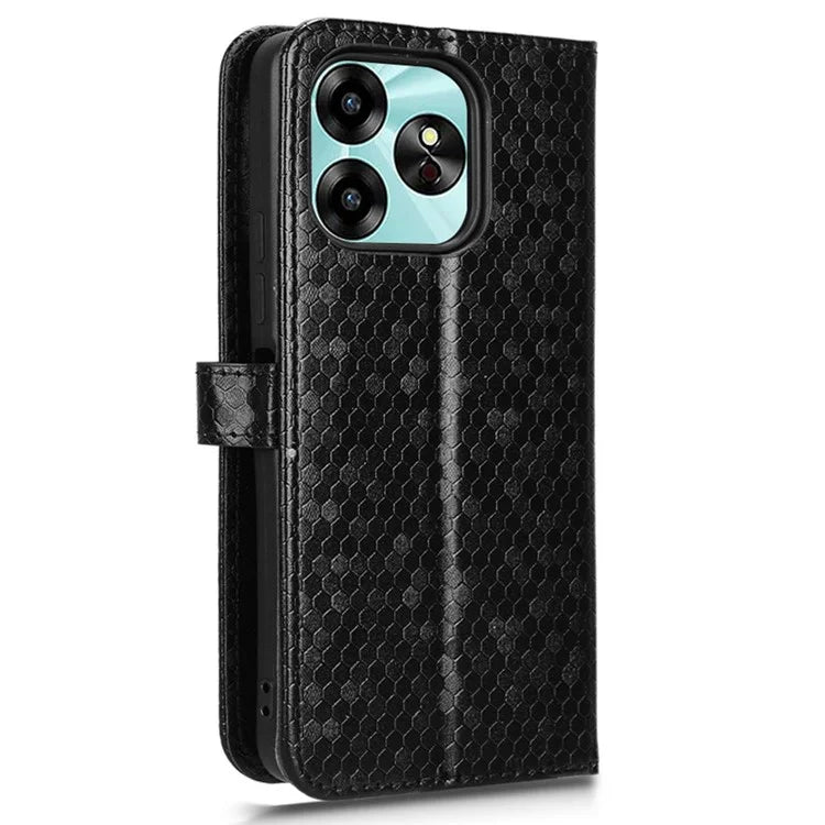 For Umidigi G6 Case Dot Pattern Imprint PU Leather Wallet Phone Cover