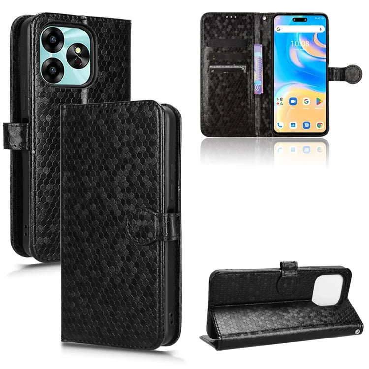 For Umidigi G6 Case Dot Pattern Imprint PU Leather Wallet Phone Cover