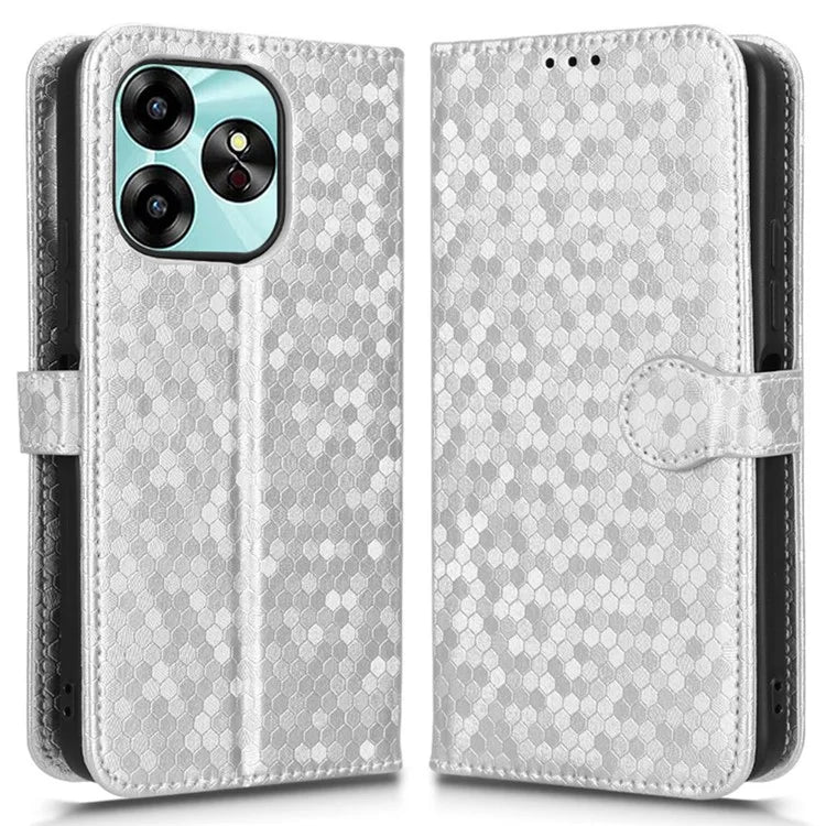 For Umidigi G6 Case Dot Pattern Imprint PU Leather Wallet Phone Cover