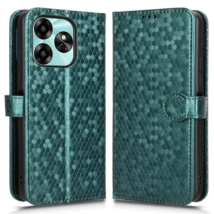 For Umidigi G6 Case Dot Pattern Imprint PU Leather Wallet Phone Cover
