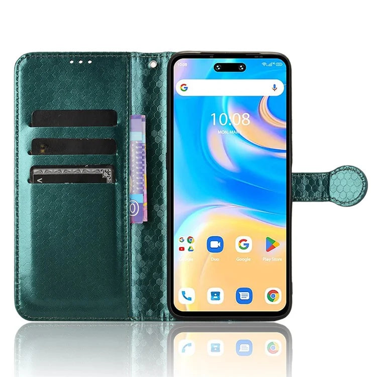 For Umidigi G6 Case Dot Pattern Imprint PU Leather Wallet Phone Cover