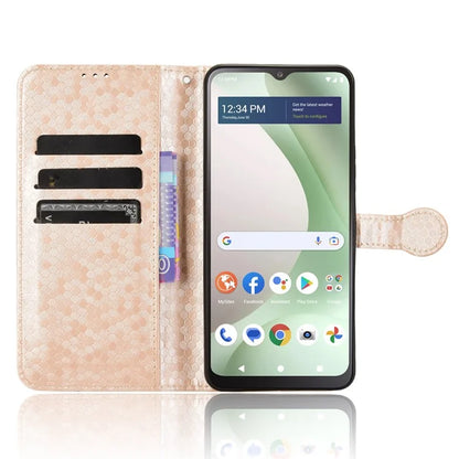 For BLU View 5 Phone Case Dot Pattern Imprint PU Leather Flip Wallet Cover