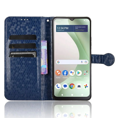 For BLU View 5 Phone Case Dot Pattern Imprint PU Leather Flip Wallet Cover