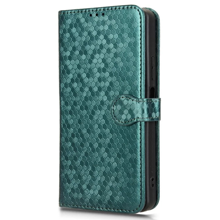 For BLU View 5 Phone Case Dot Pattern Imprint PU Leather Flip Wallet Cover