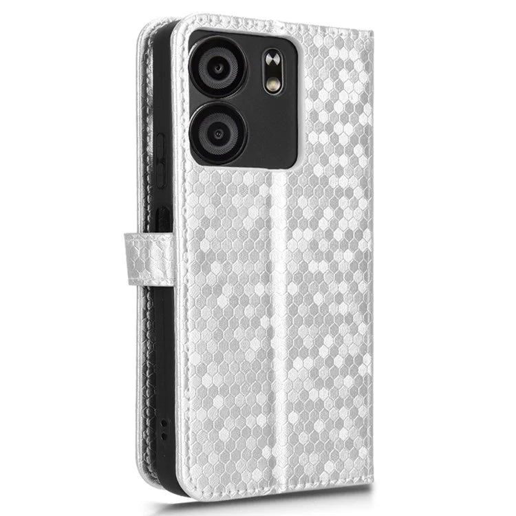 For BLU View 5 Phone Case Dot Pattern Imprint PU Leather Flip Wallet Cover