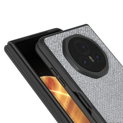 ABEEL For Honor Magic V3 5G Case Black Edge PU+PC Phone Cover Rhinestone Texture