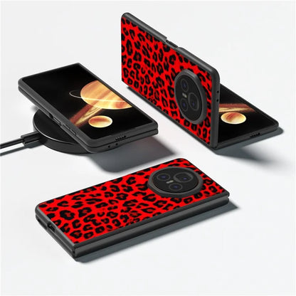 ABEEL For Honor Magic V3 5G Case PU+PC Phone Cover Leopard Pattern