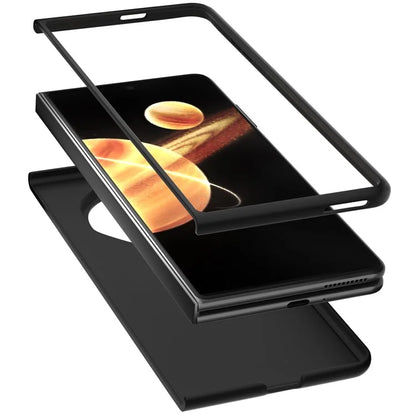 ABEEL For Honor Magic V3 5G Case PU+PC Phone Cover Leopard Pattern