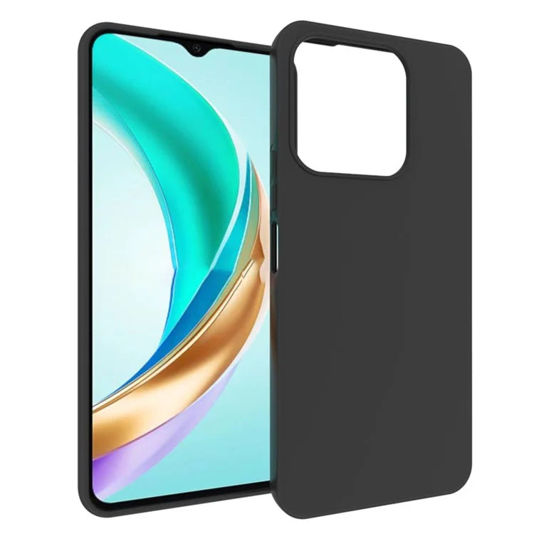 For Honor X6b 4G Case Glossy Soft TPU Protective Phone Cover (Big Rear Lens Hole) - Black