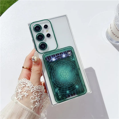For Samsung Galaxy S24 Ultra Case Back Card Slot TPU Clear Phone Cover