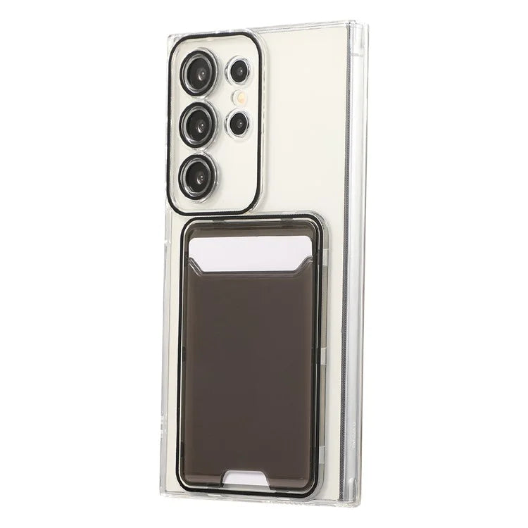 For Samsung Galaxy S24 Ultra Case Back Card Slot TPU Clear Phone Cover