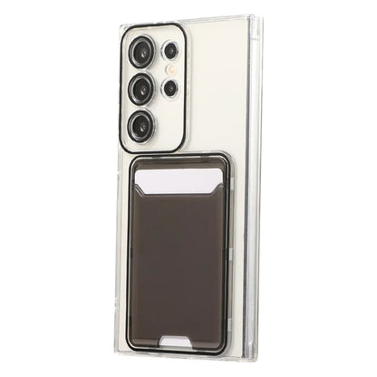 For Samsung Galaxy S24 Ultra Case Back Card Slot TPU Clear Phone Cover