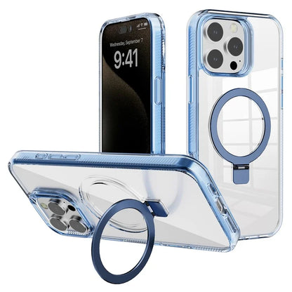 G Style For iPhone 15 Pro Max Case TPU+PC Phone Cover Ring Holder Compatible with MagSafe