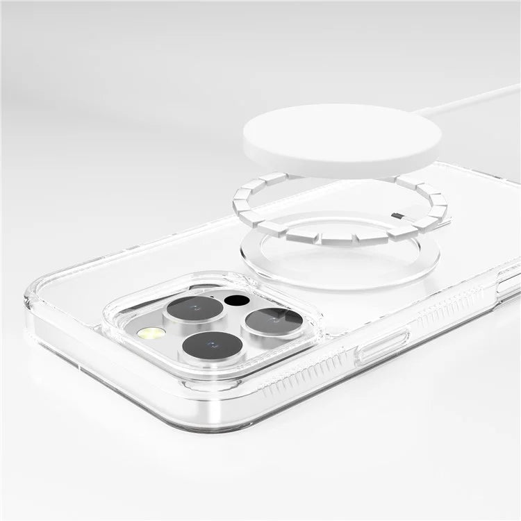 G Style For iPhone 15 Pro Max Case TPU+PC Phone Cover Ring Holder Compatible with MagSafe
